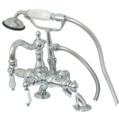 Kingston Brass Vintage Clawfoot 11" x 6" Tub Faucet with Hand Shower