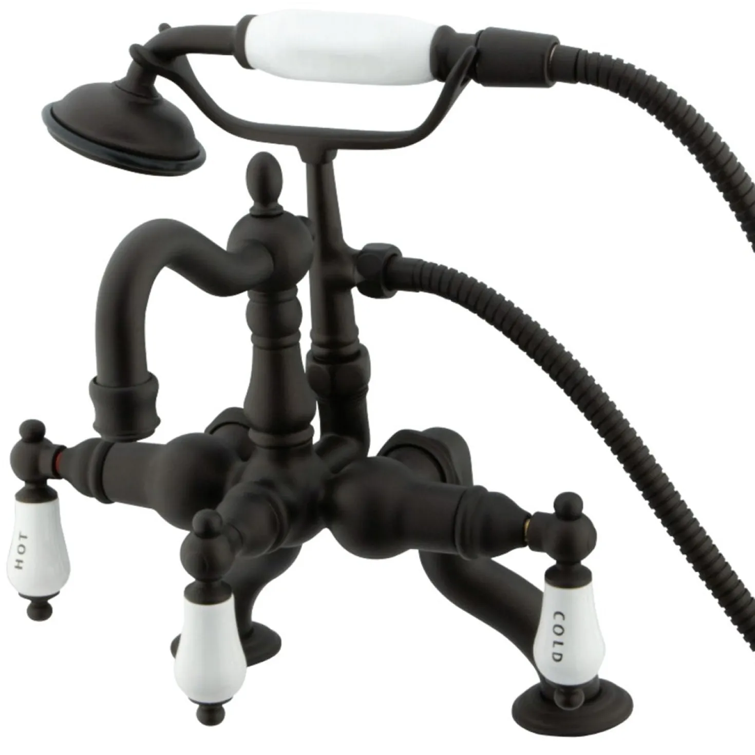 Kingston Brass Vintage Clawfoot 11" x 6" Tub Faucet with Hand Shower
