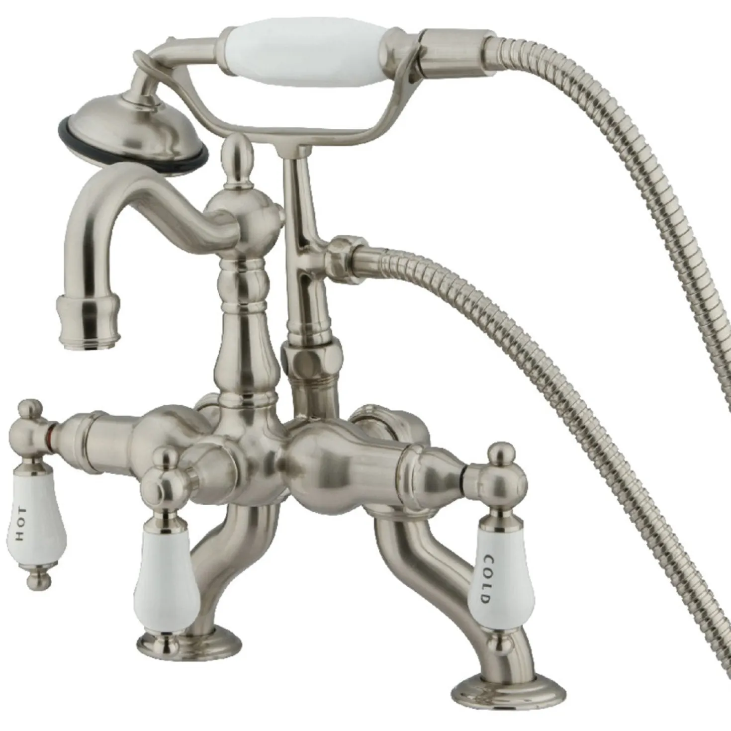 Kingston Brass Vintage Clawfoot 11" x 6" Tub Faucet with Hand Shower
