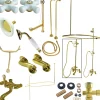 Kingston Brass Vintage Clawfoot Tub Package with Porcelain Cross Handles