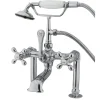 Kingston Brass Vintage 7" Clawfoot Deck Mount Tub Filler Faucet with Hand Shower