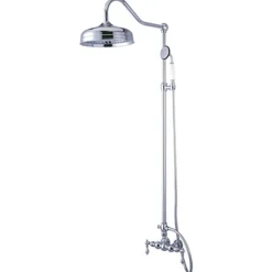 Kingston Brass Vintage Clawfoot Tub Shower Combination with 17" Shower Arm