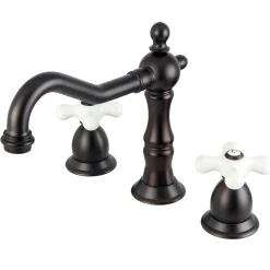 Kingston Brass Vintage Cross-Handle 8 to 16-Inch Widespread Bathroom Faucet