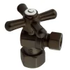 Kingston Brass Vintage Cross Handle Angle Stop with 1/2" IPS x 3/8" OD Compression
