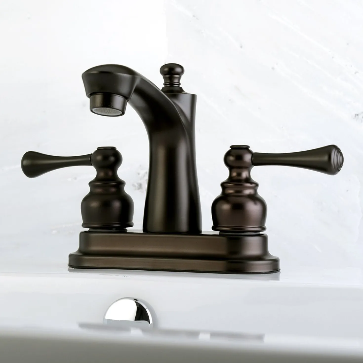 Kingston Brass Vintage Deck Mount 4" Centerset Bathroom Faucet
