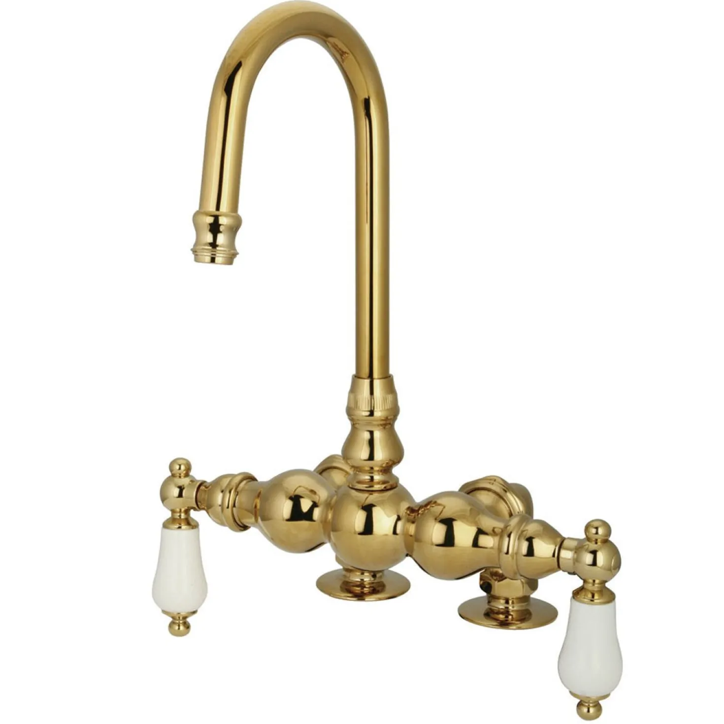 Kingston Brass Vintage 3-3/8" Deck Mount Clawfoot Tub Filler Faucet