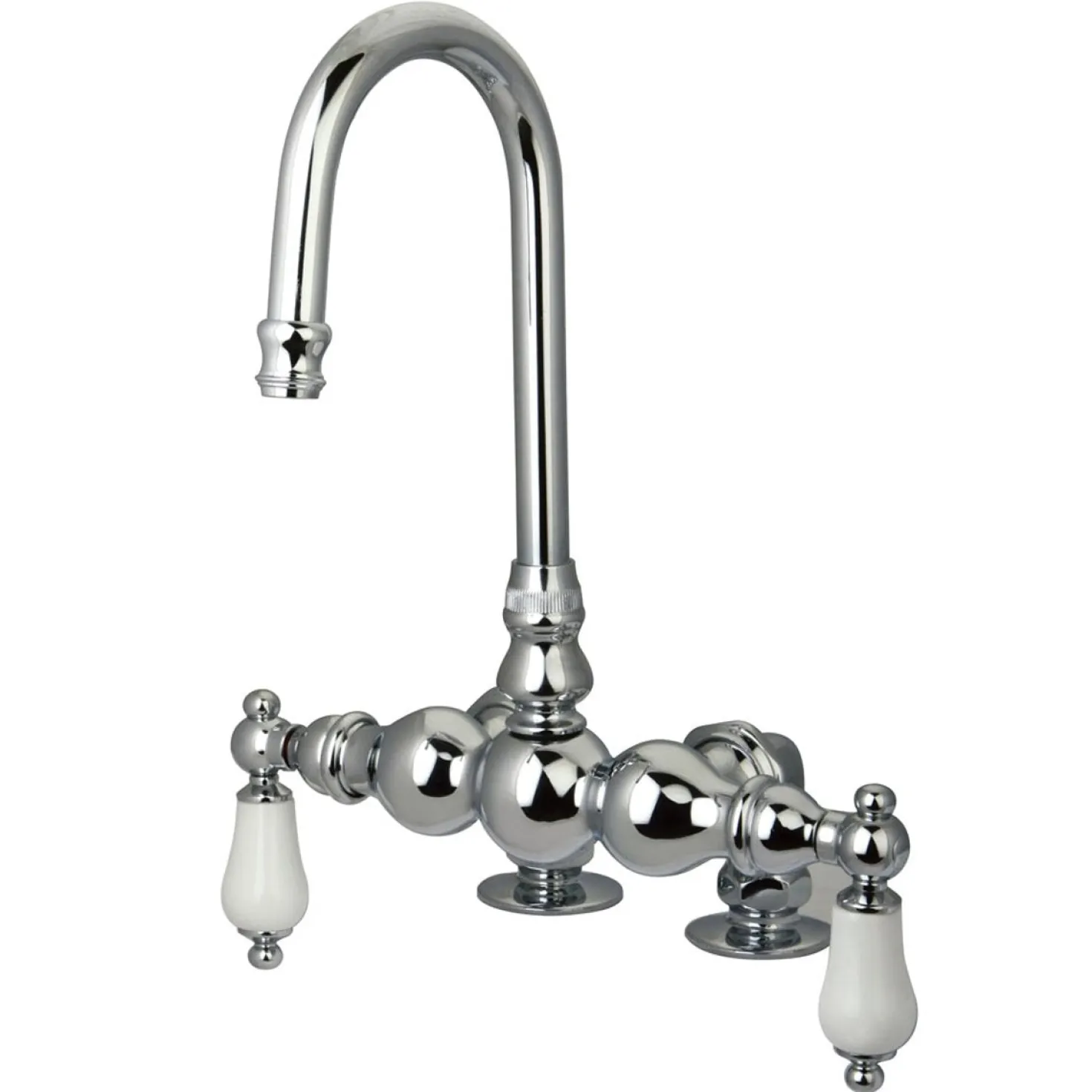 Kingston Brass Vintage 3-3/8" Deck Mount Clawfoot Tub Filler Faucet