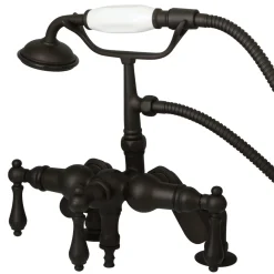 Kingston Brass Vintage Deck Mount Clawfoot Tub Filler Faucet with Hand Shower