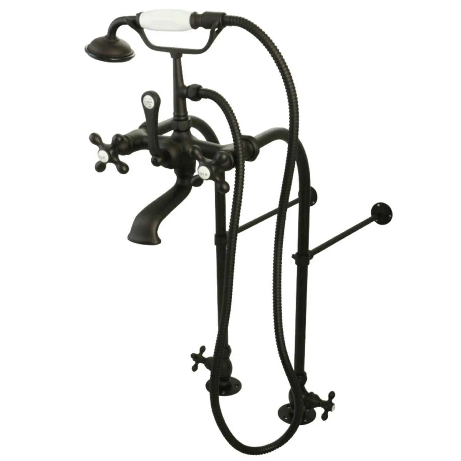 Kingston Brass Vintage Freestanding Clawfoot Tub Faucet with Hand Shower