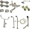 Kingston Brass Vintage Freestanding Clawfoot Tub Faucet Package with Metal Lever Handles