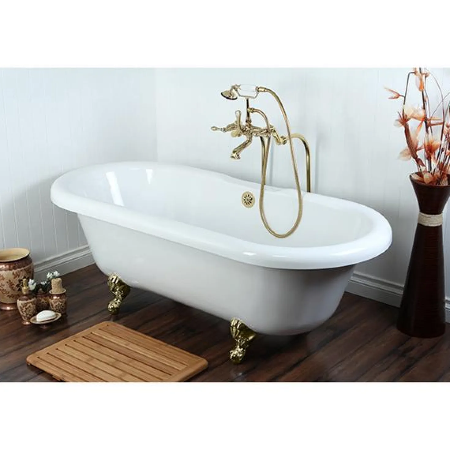 Kingston Brass Vintage Freestanding Tub Filler Package