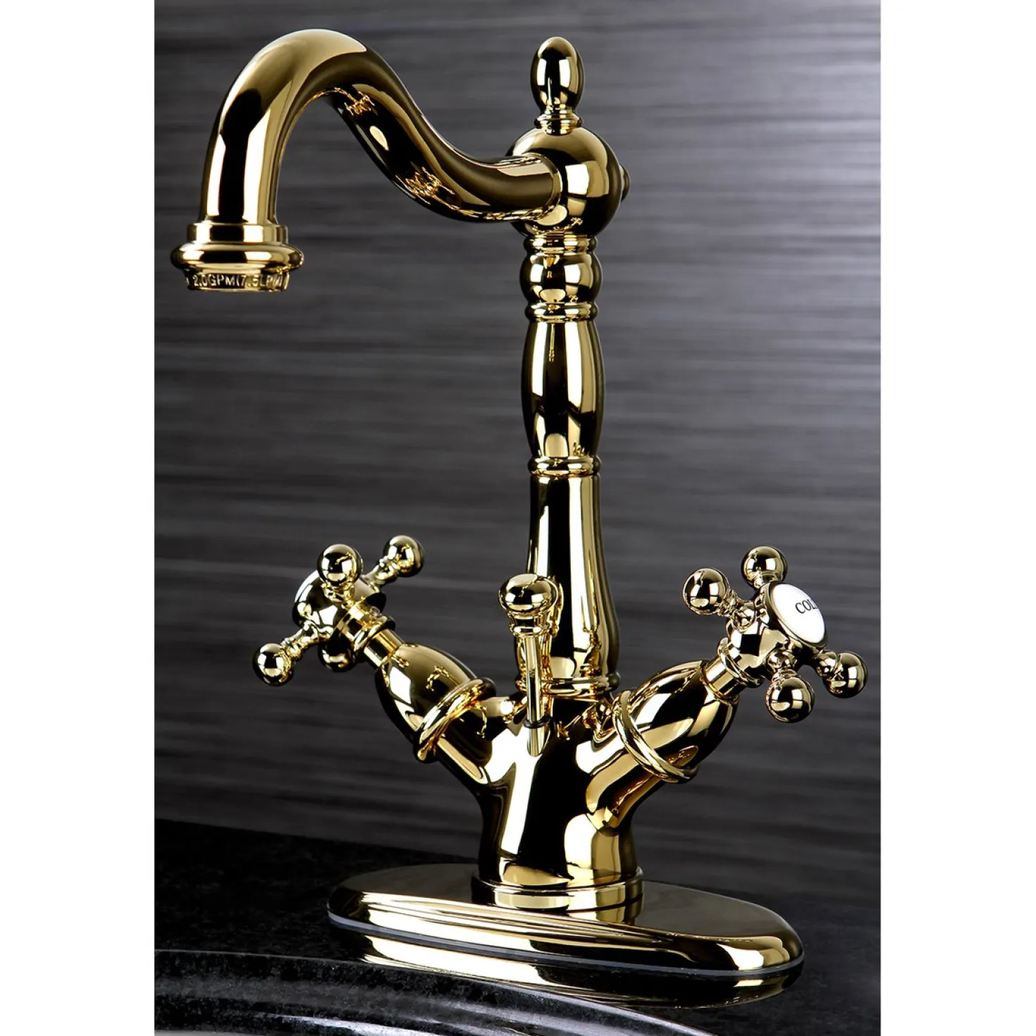 Kingston Brass Vintage 2-Handle 4-Inch Centerset Bathroom Faucet