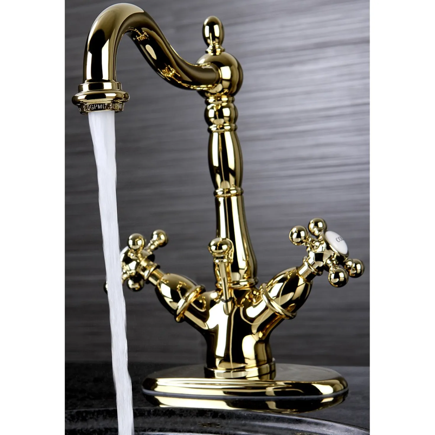 Kingston Brass Vintage 2-Handle 4-Inch Centerset Bathroom Faucet
