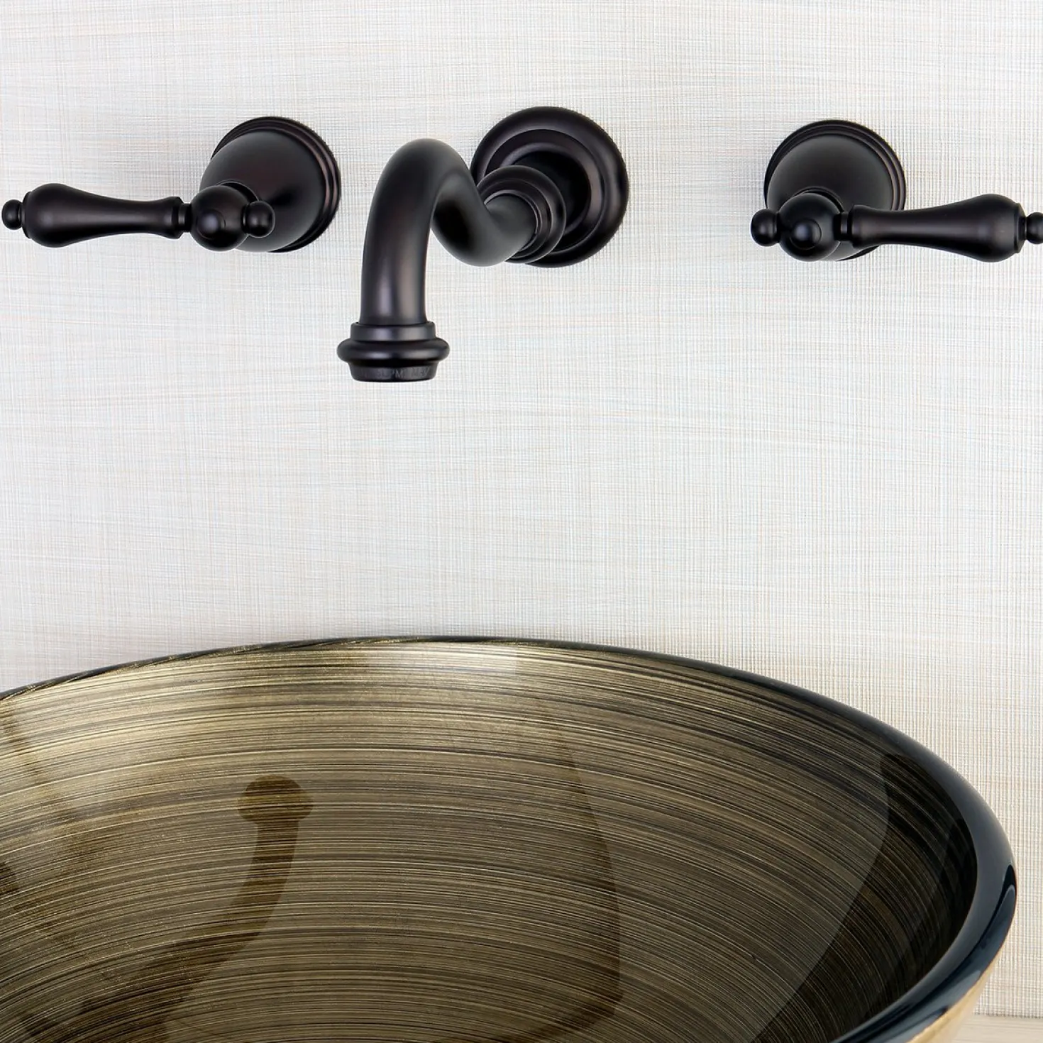 Kingston Brass Vintage 2-Handle Wall Mount Bathroom Faucet