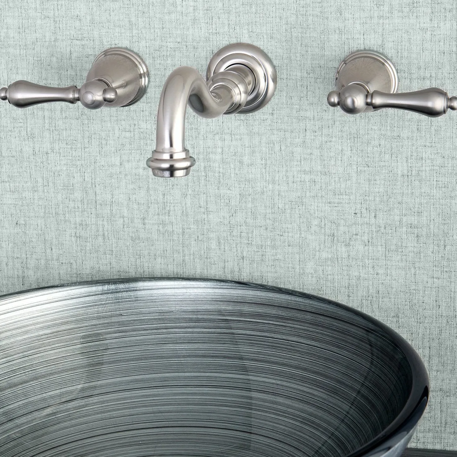 Kingston Brass Vintage 2-Handle Wall Mount Bathroom Faucet