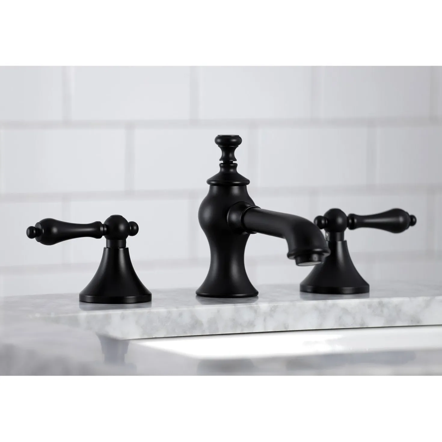 Kingston Brass Vintage 3-Hole 8-Inch Widespread Bathroom Faucet