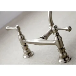 Kingston Brass Vintage 2-Hole Wall Mount Bathroom Faucet