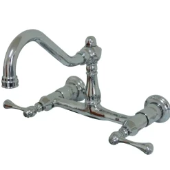 Kingston Brass Vintage 2-Hole Wall Mount Bathroom Faucet