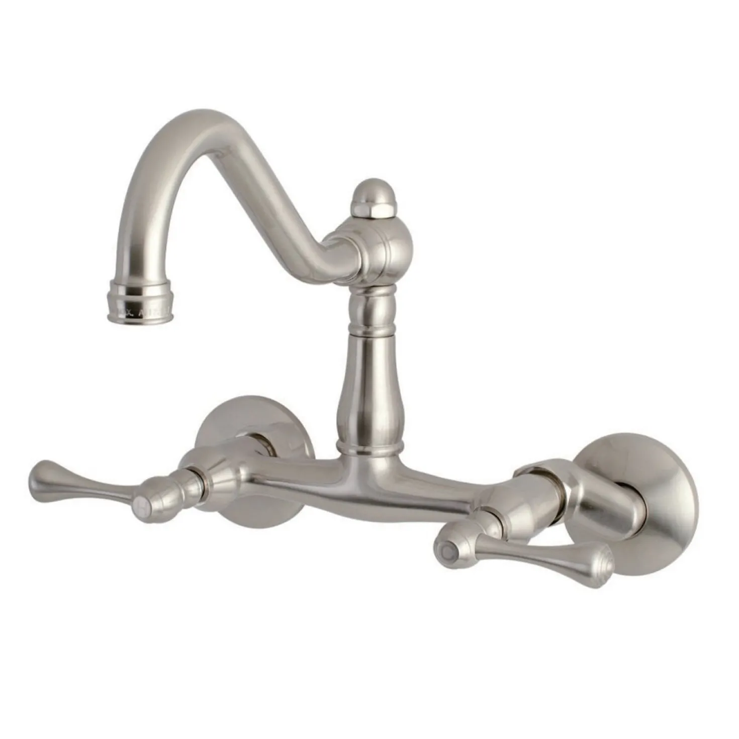 Kingston Brass Vintage 6-Inch Adjustable Center Wall Mount Kitchen Faucet