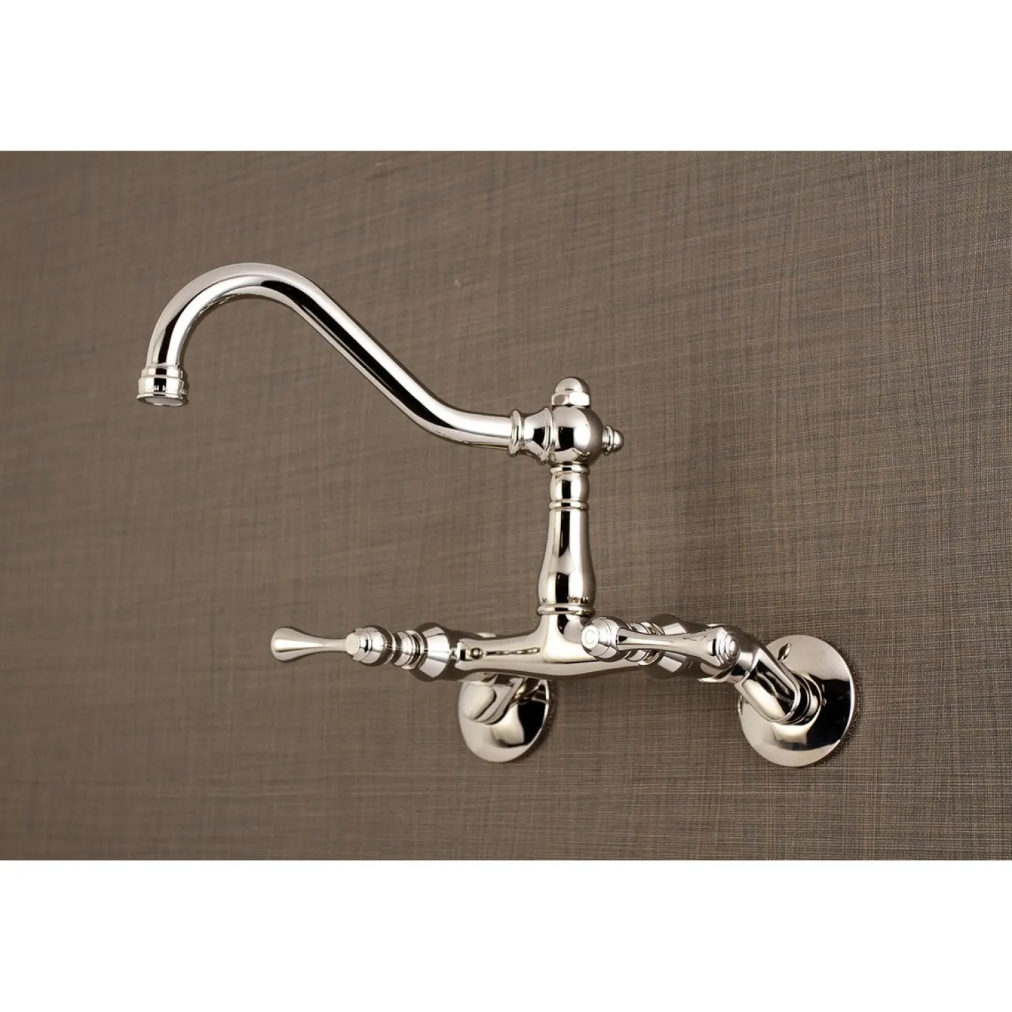 Kingston Brass Vintage 6-Inch Adjustable Center Wall Mount Kitchen Faucet