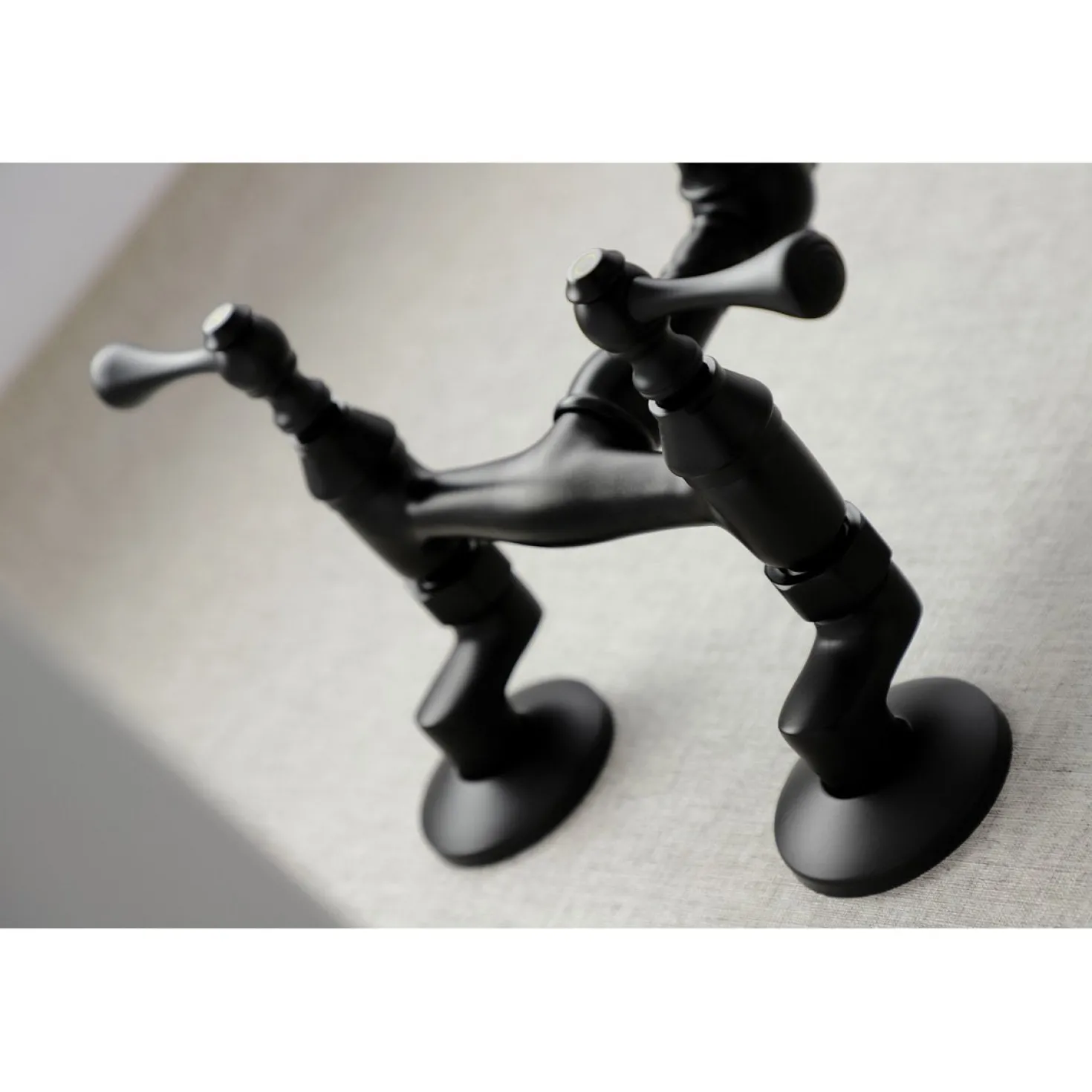 Kingston Brass Vintage 6-Inch Adjustable Center Wall Mount Kitchen Faucet