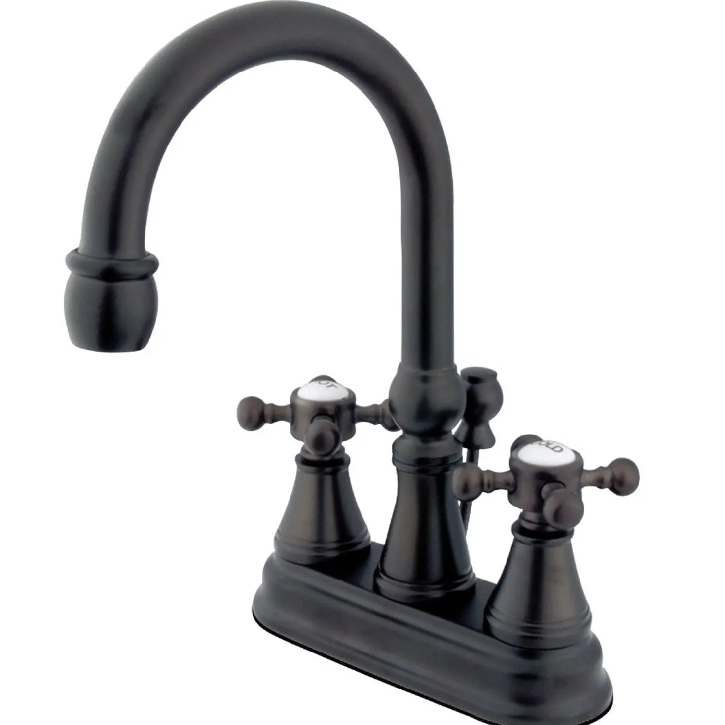 Kingston Brass Vintage 4-Inch Centerset Bathroom Faucet with Brass Pop-Up