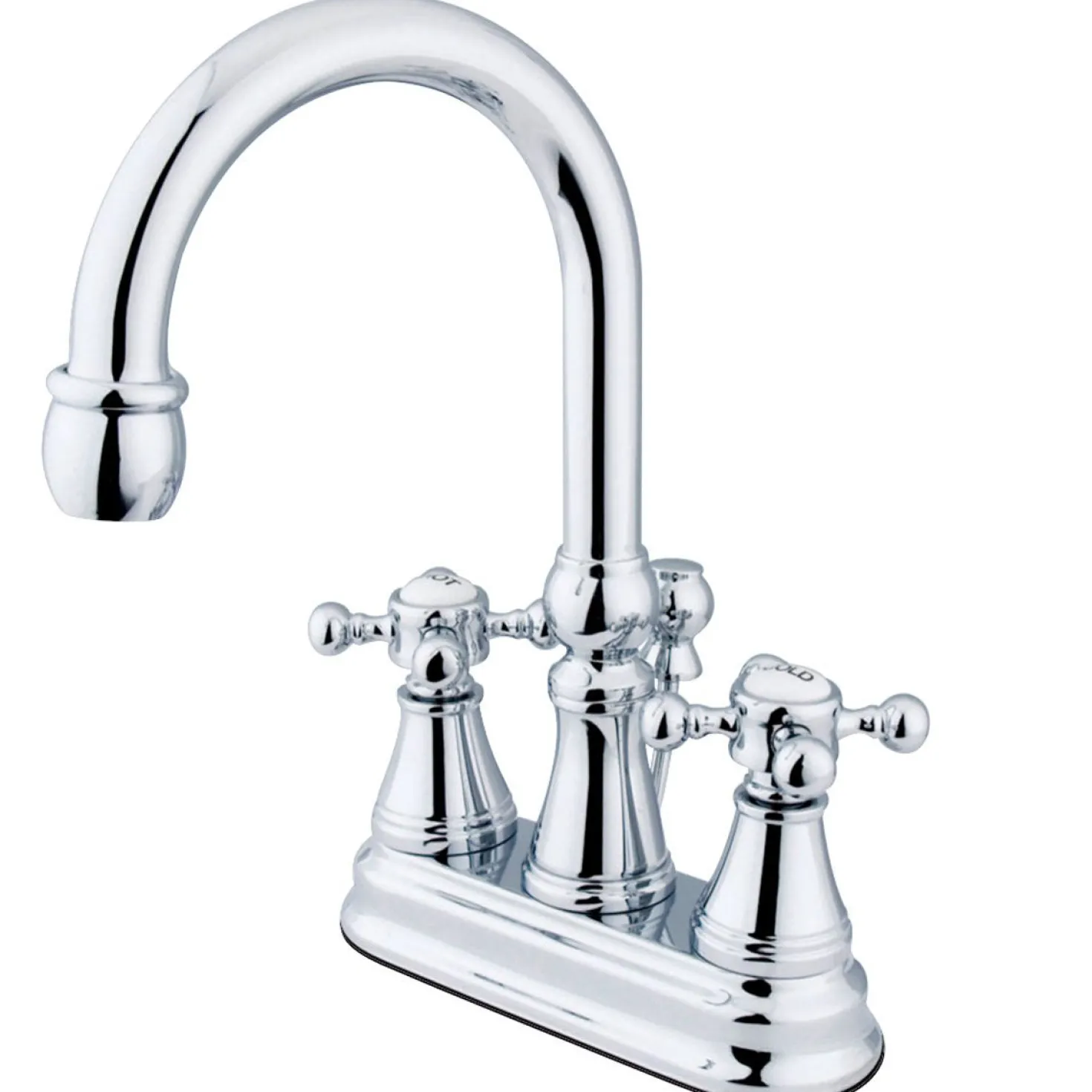 Kingston Brass Vintage 4-Inch Centerset Bathroom Faucet with Brass Pop-Up