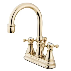 Kingston Brass Vintage 4-Inch Centerset Bathroom Faucet with Brass Pop-Up