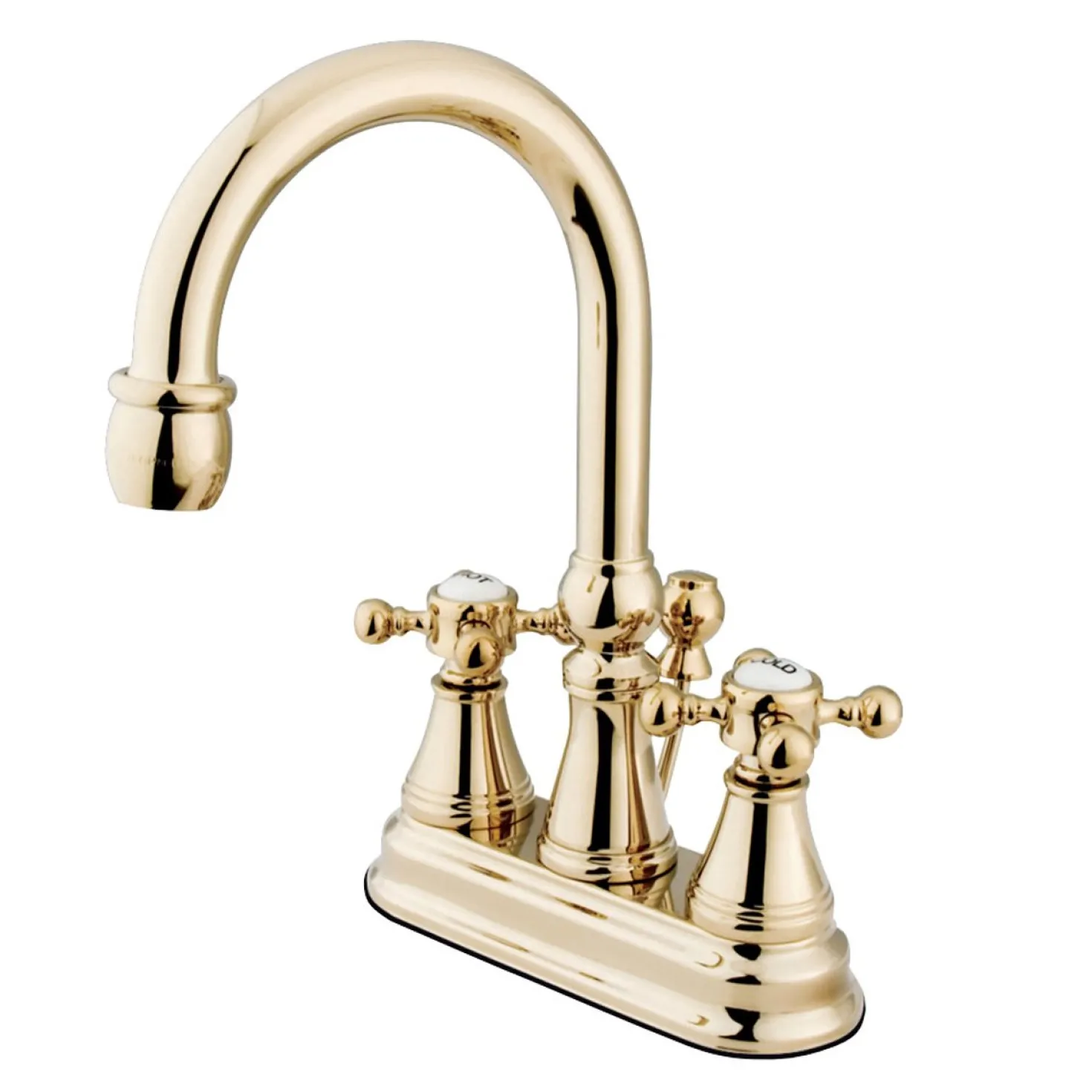 Kingston Brass Vintage 4-Inch Centerset Bathroom Faucet with Brass Pop-Up