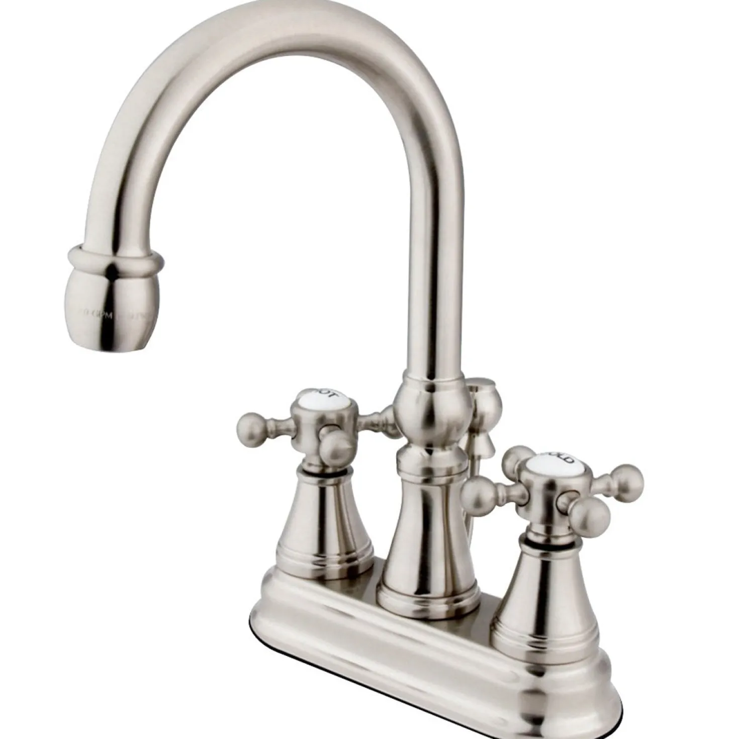 Kingston Brass Vintage 4-Inch Centerset Bathroom Faucet with Brass Pop-Up