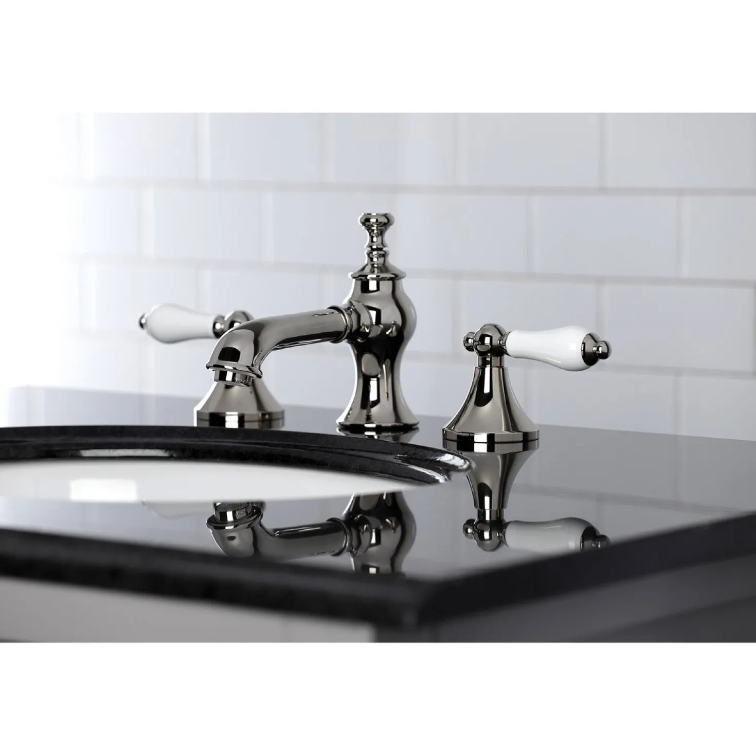 Kingston Brass Vintage 8-Inch Widespread Three-Hole Bathroom Faucet