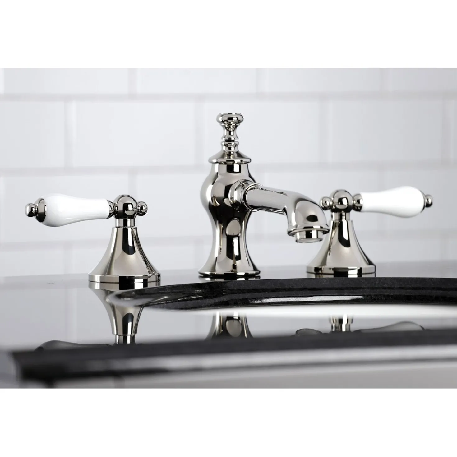 Kingston Brass Vintage 8-Inch Widespread Three-Hole Bathroom Faucet