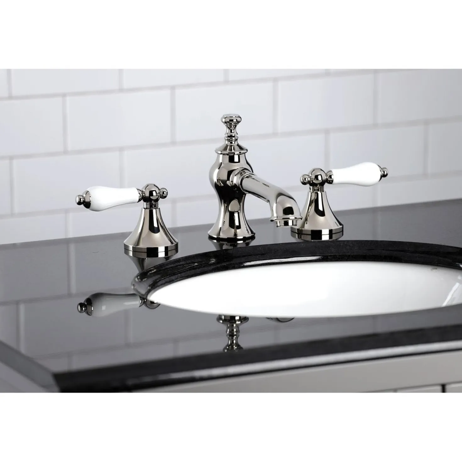 Kingston Brass Vintage 8-Inch Widespread Three-Hole Bathroom Faucet