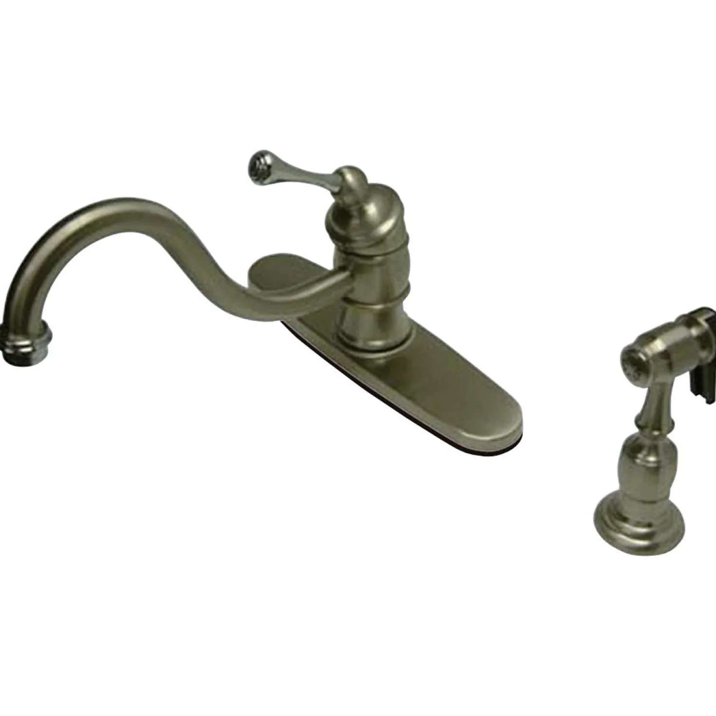 Kingston Brass Vintage 8" Kitchen Faucet with Brass Sprayer