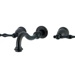 Kingston Brass Vintage Lever-Handle Wall Mount Bathroom Faucet
