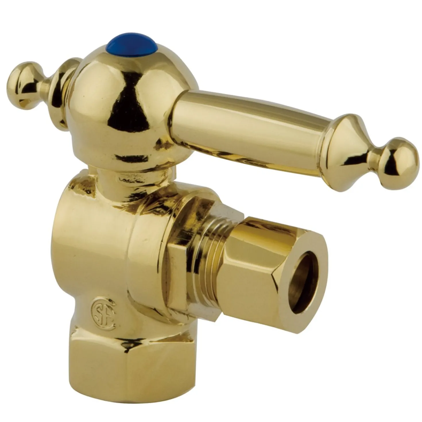 Kingston Brass Vintage Lever Handle Angle Stop with 3/8" IPS x 3/8" OD Compression