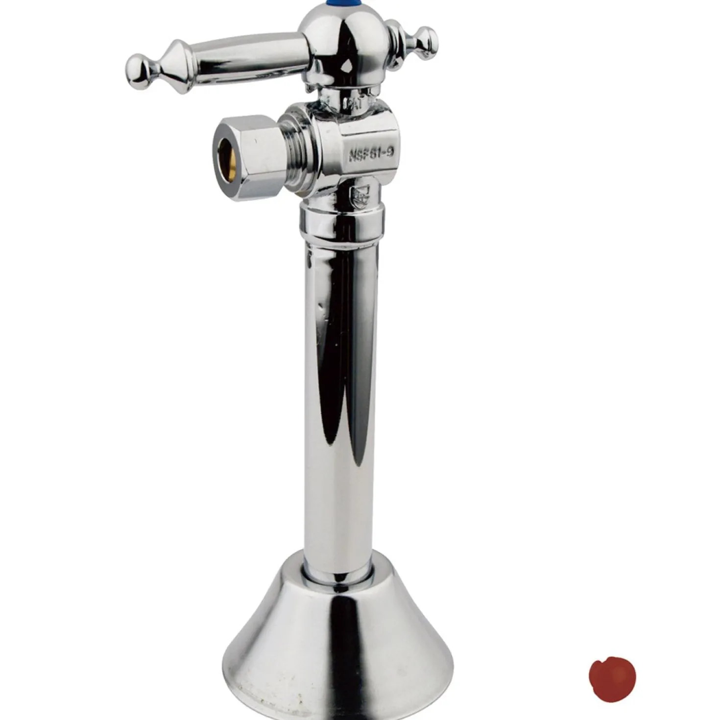Kingston Brass Vintage 3/8" OD Compression, 1/2" Sweat Angle Shut-off Valve with 5" Extension