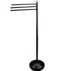 Kingston Brass Vintage Pedestal Towel Bar in Matte Black