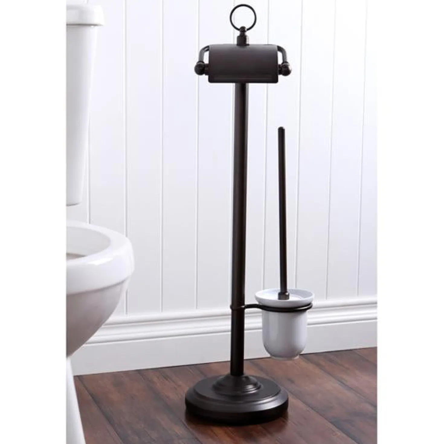 Kingston Brass Vintage Pedestal Toilet Paper and Brush Holder