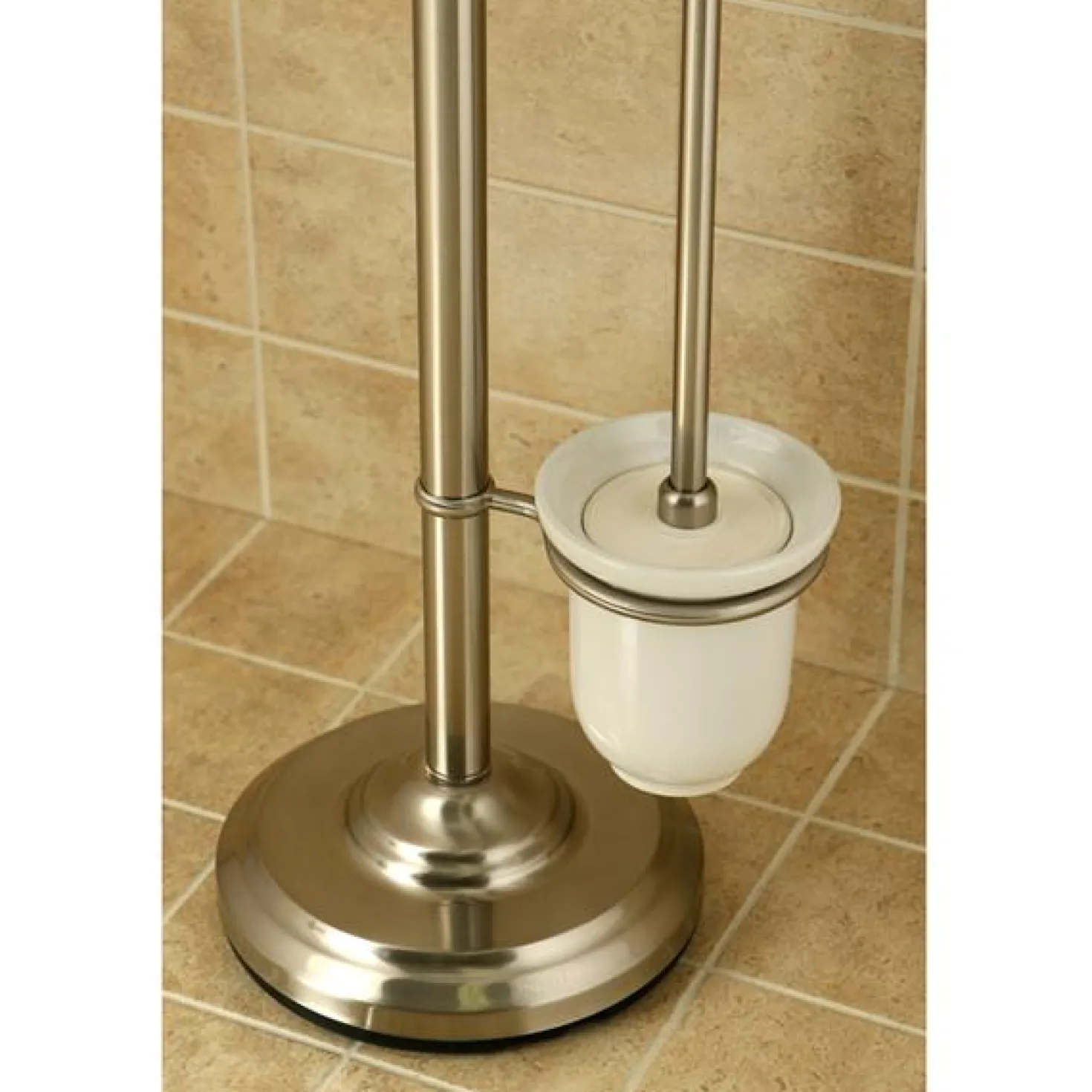Kingston Brass Vintage Pedestal Toilet Paper and Brush Holder