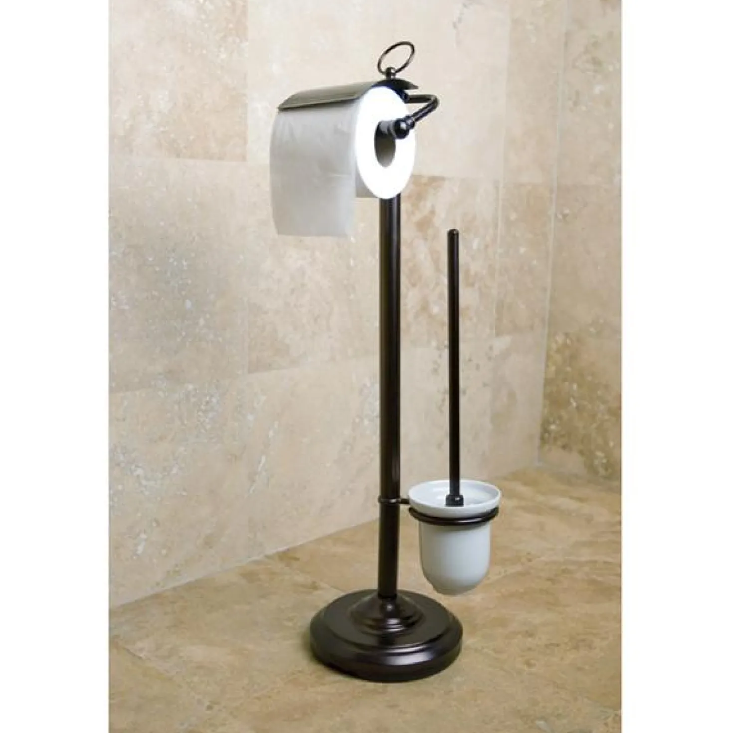 Kingston Brass Vintage Pedestal Toilet Paper and Brush Holder