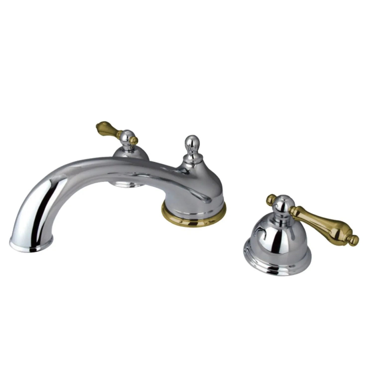 Kingston Brass Vintage Roman Tub Faucet in Polished Chrome and Polished Brass