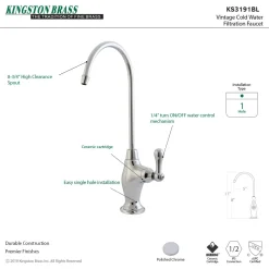 Kingston Brass Vintage Single Handle Water Filtration Faucet