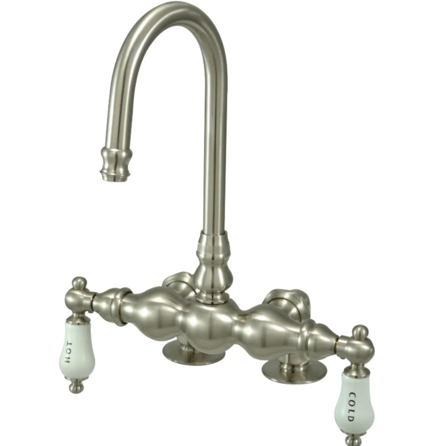 Kingston Brass Vintage 3-3/8" Spread Deck Mount Clawfoot Tub Filler Faucet