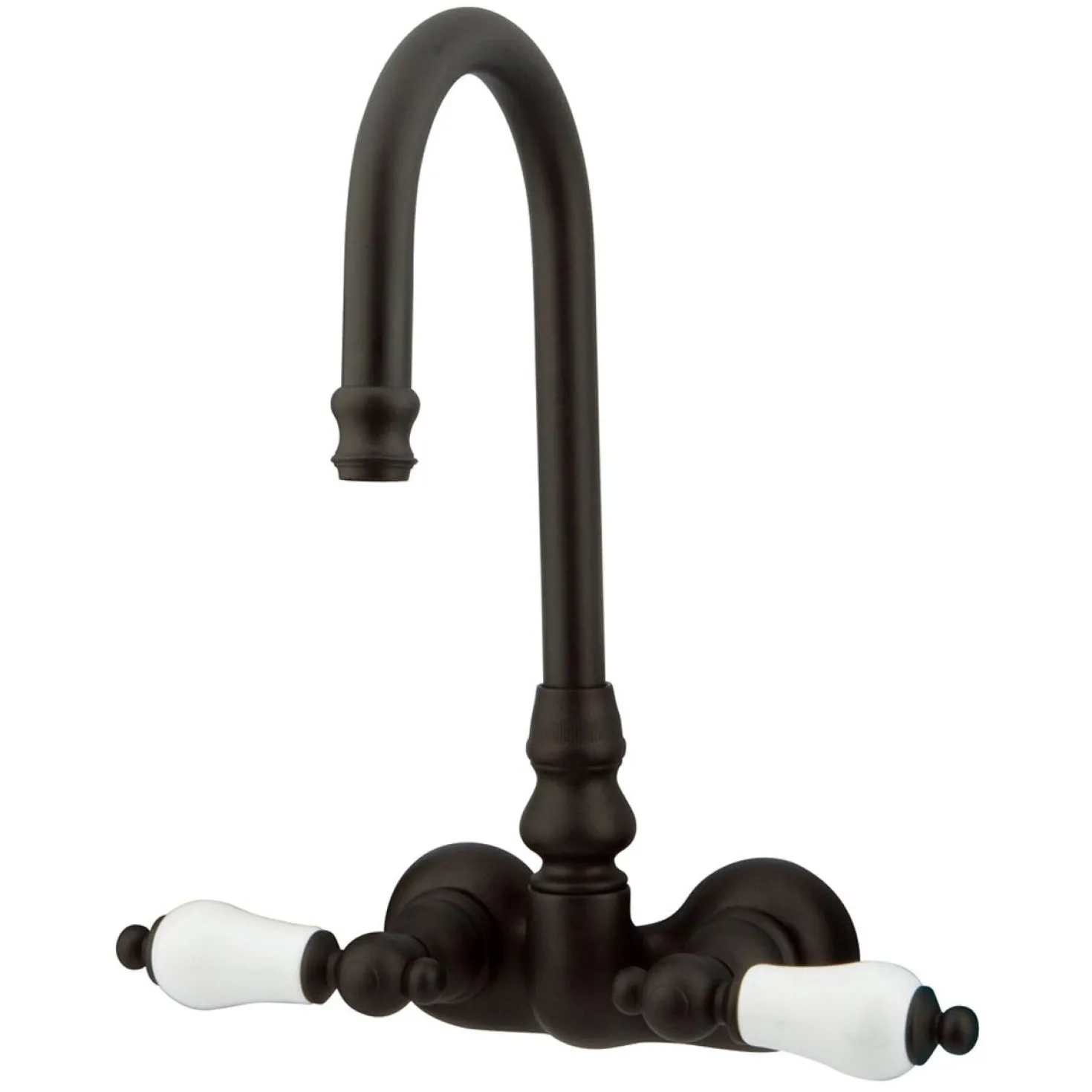 Kingston Brass Vintage 3-3/8" Spread Classic Wall Mount Clawfoot Tub Filler