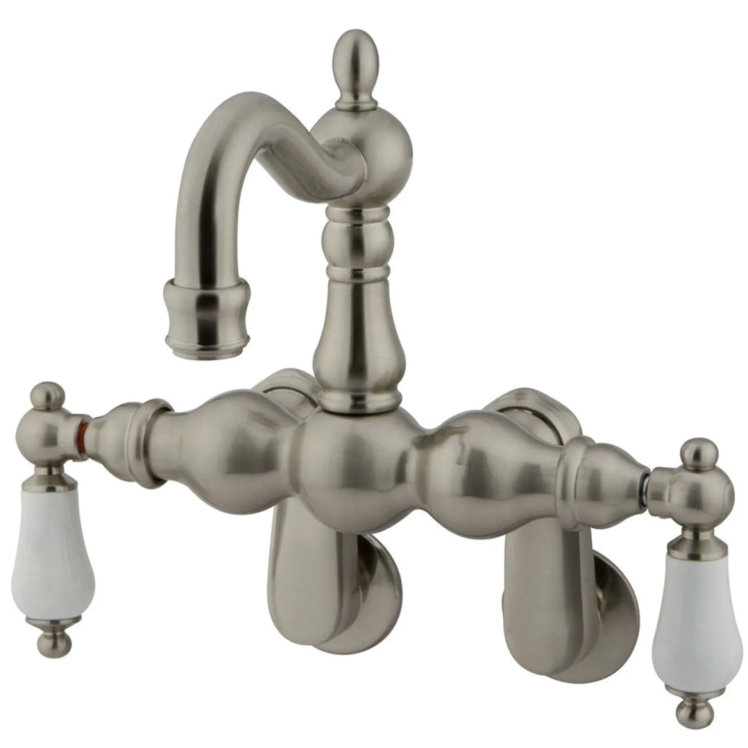 Kingston Brass Vintage 3-3/8" - 9" Spread Adjustable Center Wall Mount Clawfoot Tub Filler