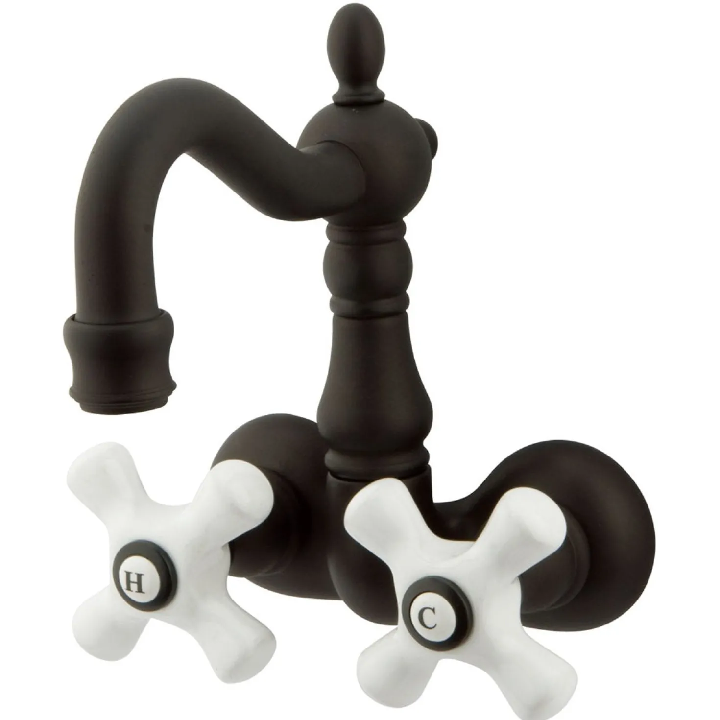 Kingston Brass Vintage 3-3/8" Spread Classic Wall Mount Clawfoot Tub Filler Faucet