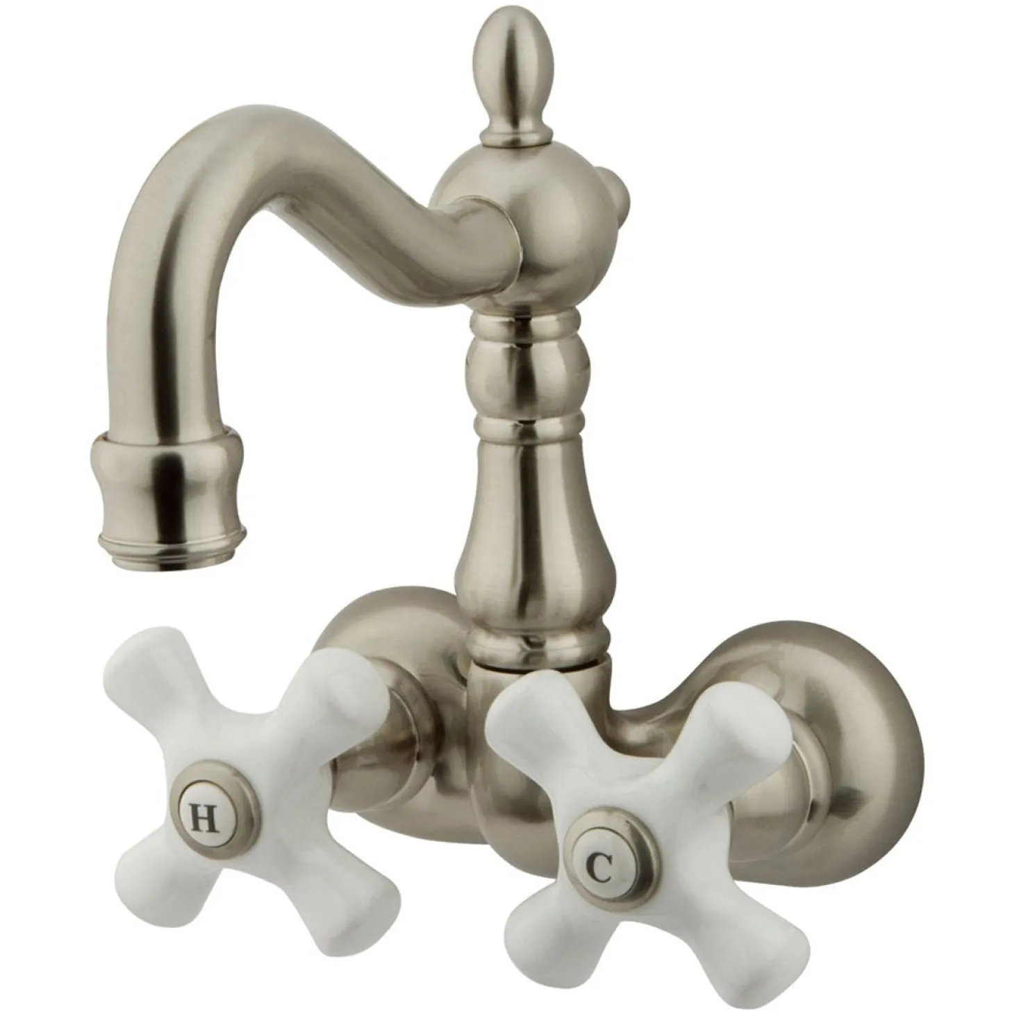 Kingston Brass Vintage 3-3/8" Spread Classic Wall Mount Clawfoot Tub Filler Faucet