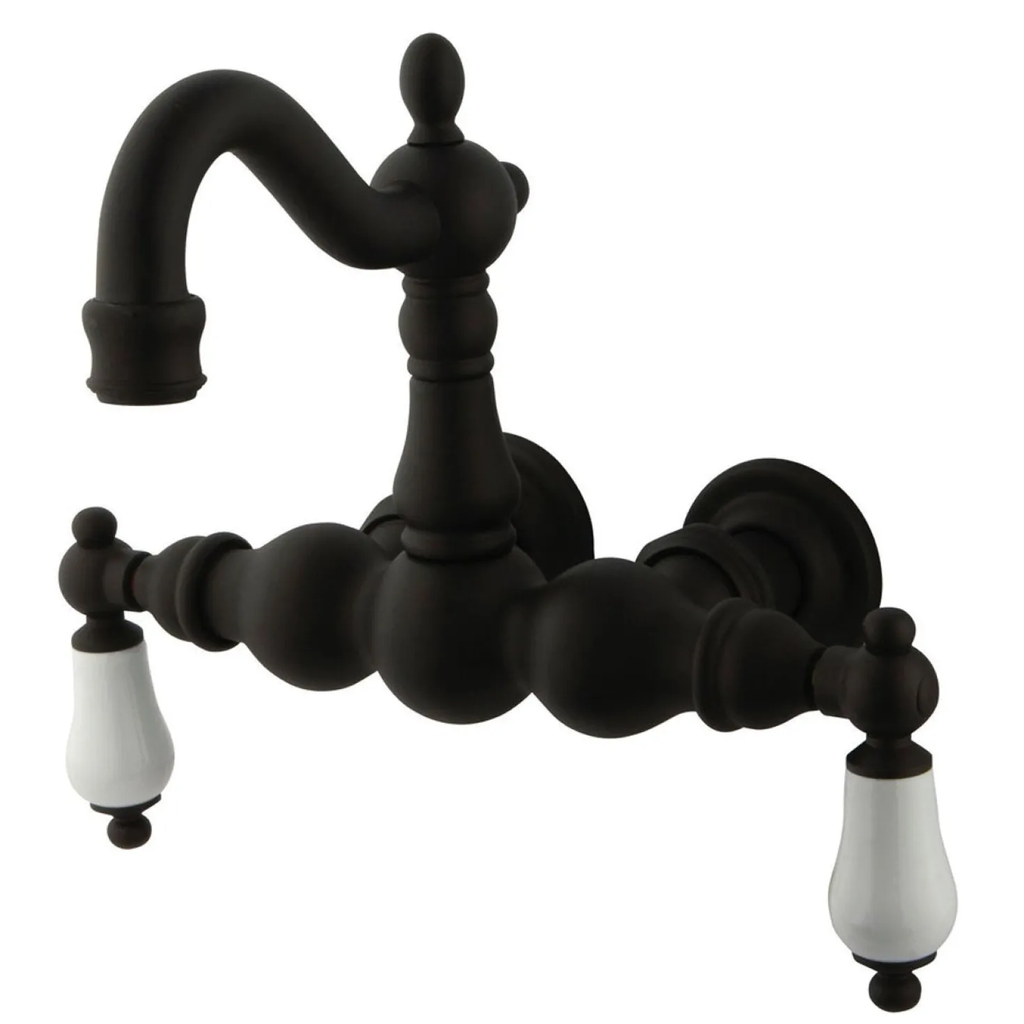 Kingston Brass Vintage 3-3/8" Spread Wall Mount Clawfoot Tub Filler