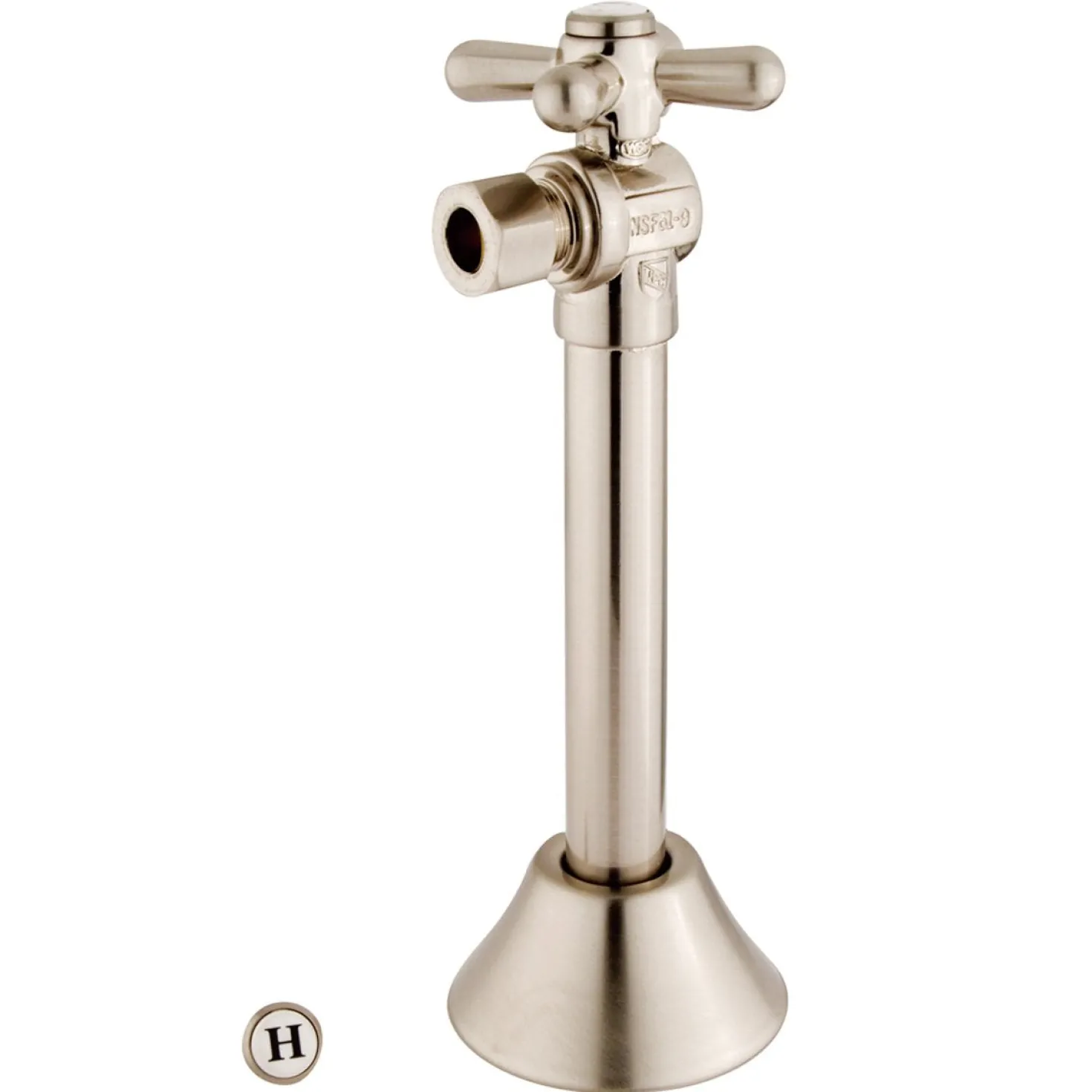 Kingston Brass Vintage 1/2" Sweat, 3/8" OD Compression Angle Shut-off Valve with 5" Extension